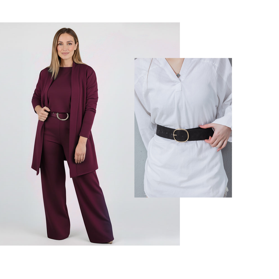👗Elegant 3-Piece Set, Effortless Styling – Women's Long Cardigan, Top & Pants Set ✨