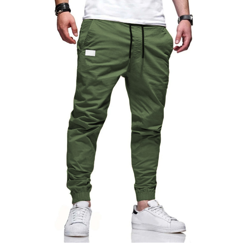🏃Elastic Ankle, Sporty Casual👖 Men's Slim Fit Casual Pants – Drawstring Waist & Elastic Cuffs