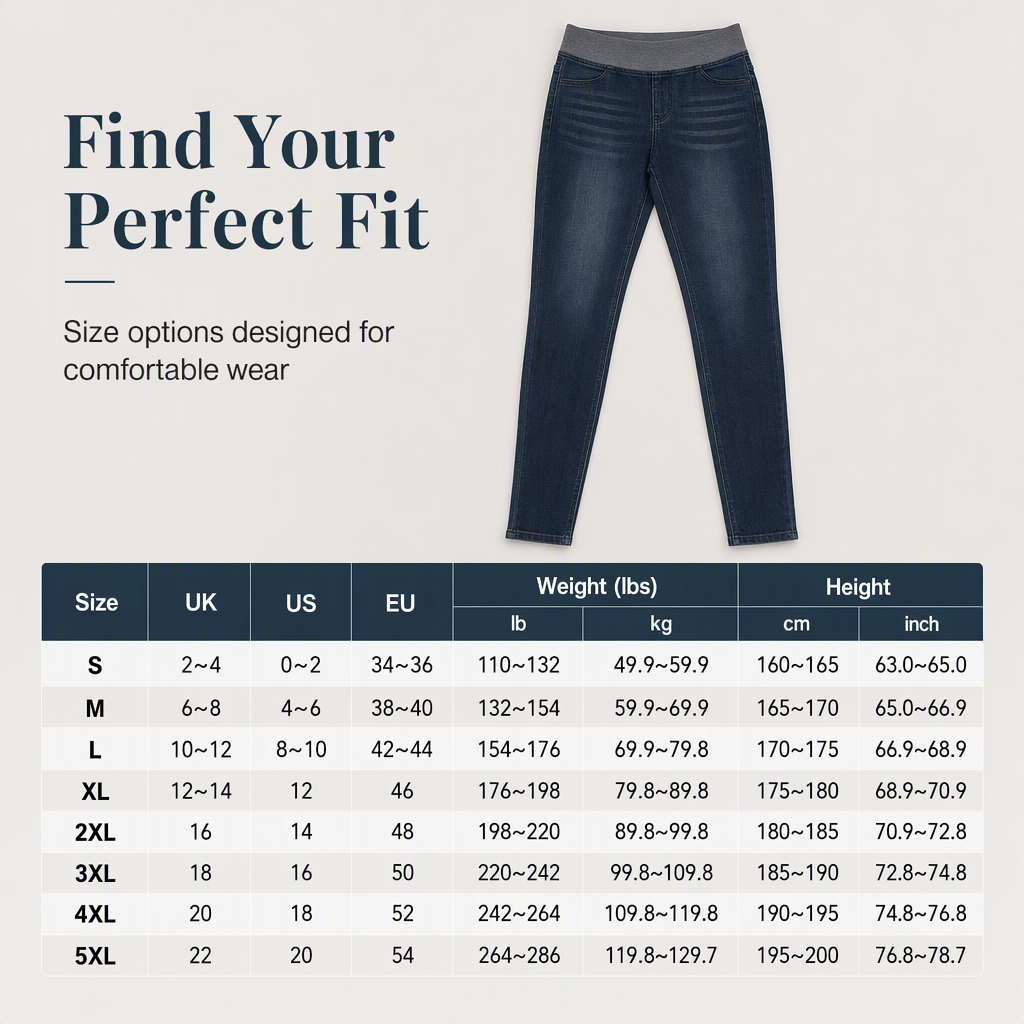 🤠👖 Women's High-Rise Pull-On Slim Fit Dark Wash Denim Jeans | Wide Elastic Waistband & Easy Comfort ✨