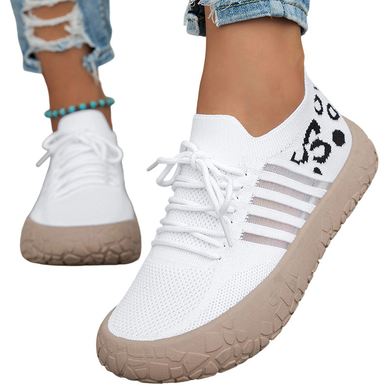 👟Slip-On Convenience, Cushioned Platform☁️ Women's Fly-Knit Platform Loafers – Wide Round Toe & Cushioned Platform | Perfect for All-Day Walking, Travel & Daily Wear, Easy On & Off ✨