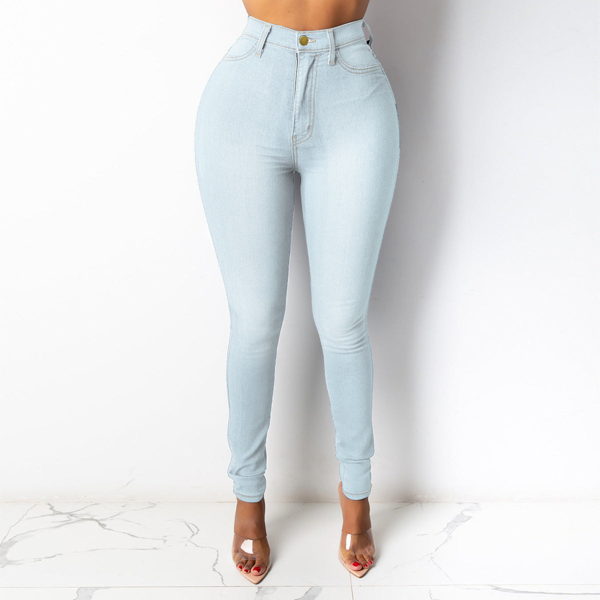 👖High-Waist Sculpting, Slim & Flattering✨ Women's High-Waist Stretch Denim Pencil Pants – Lifts Waistline & Shapes Curves ✨