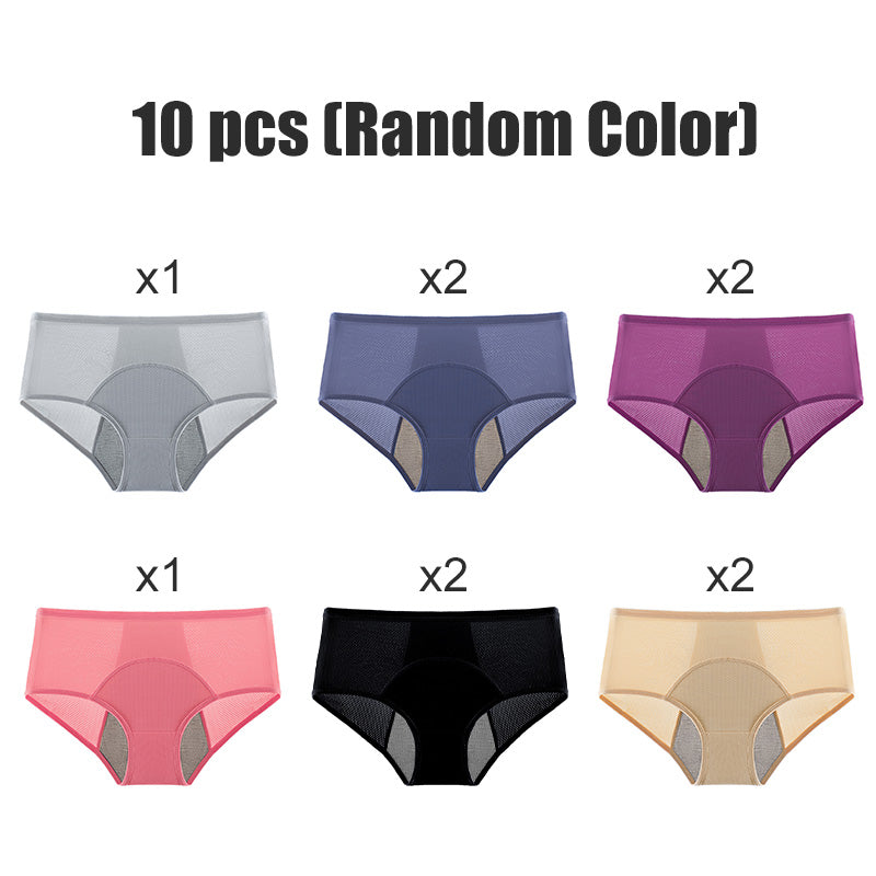 ☁️Breathable Comfort, Seamless Daily Wear✨ Women's High Waist Leak Proof Panties – Breathable Fabric & Soft Skin-Friendly ✨