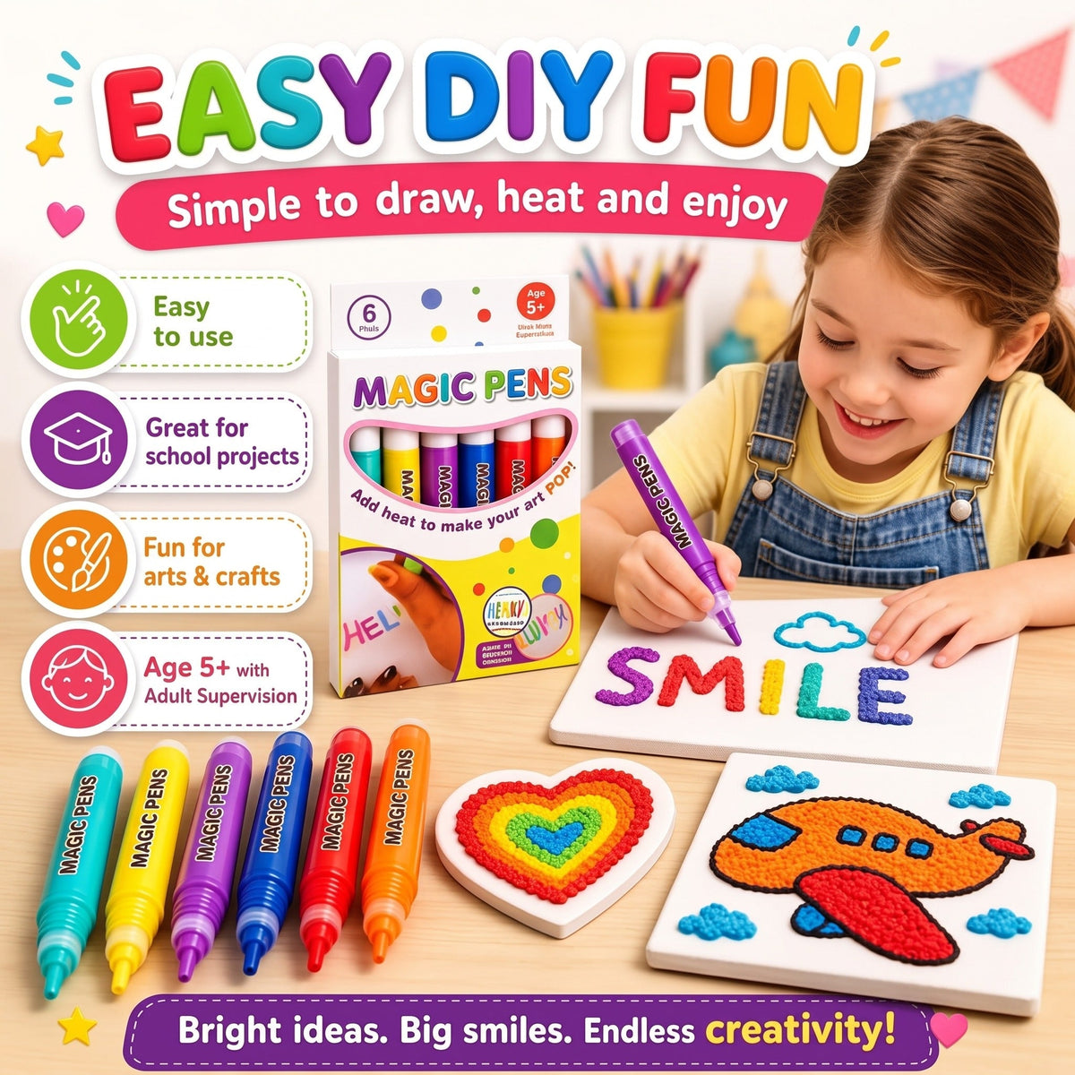 🎁🔮Magic Pen – Draw 3D with one stroke!🎄DIY Bubble Magic Drawing Pens