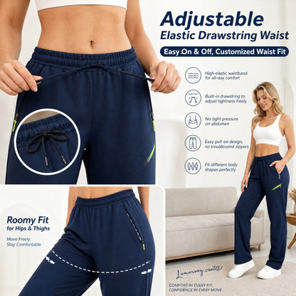 ☁️All-Day Comfort, One Pair Endless Outfits👖 Women's Cargo Trousers – Elastic Drawstring Waist & Relaxed Straight Leg | Perfect for Office, Weekend Errands & Outdoors, Easy to Style ✨