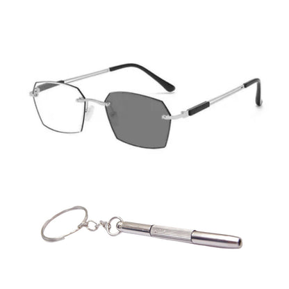 🔄Intelligent Zoom, Near & Far👓 Progressive Multifocal Reading Glasses – Aerospace TR90 & Titanium | Perfect for Reading, Phone & TV, No Need to Remove ✨