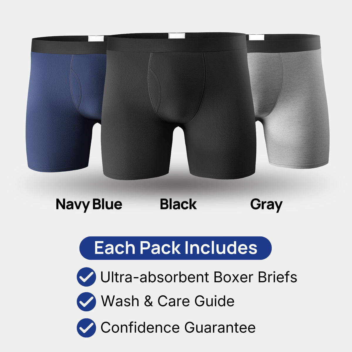 🩲Discreet Fit, Confident Movement – Men's Incontinence Boxer Briefs ✨