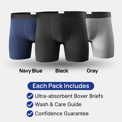 🩲Discreet Fit, Confident Movement – Men's Incontinence Boxer Briefs ✨