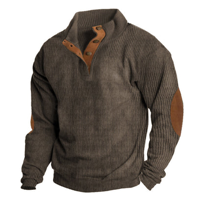 👔Plus-Size Friendly, Smart-Casual👕 Men's Cashmere Blend Long Sleeve Top – M-4XL & Fine Broadcloth