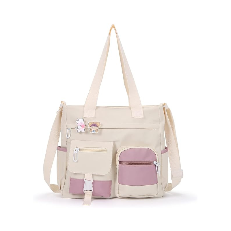 🛍️Large Capacity & Multi-Pocket, Commute & Shopping👝 Canvas Tote Bag – Multi-Pocket Design & Spacious