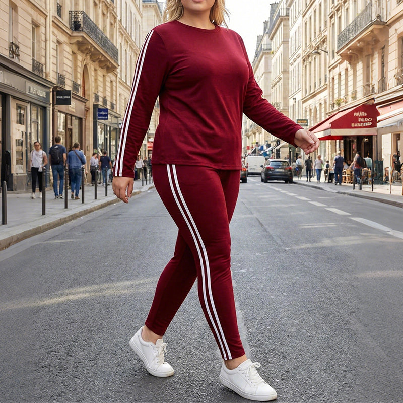 👕 Women's 2-Piece Long Sleeve Tracksuit Set – Minimalist Design, Easy to Style ✨