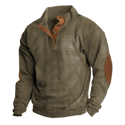 👔Plus-Size Friendly, Smart-Casual👕 Men's Cashmere Blend Long Sleeve Top – M-4XL & Fine Broadcloth