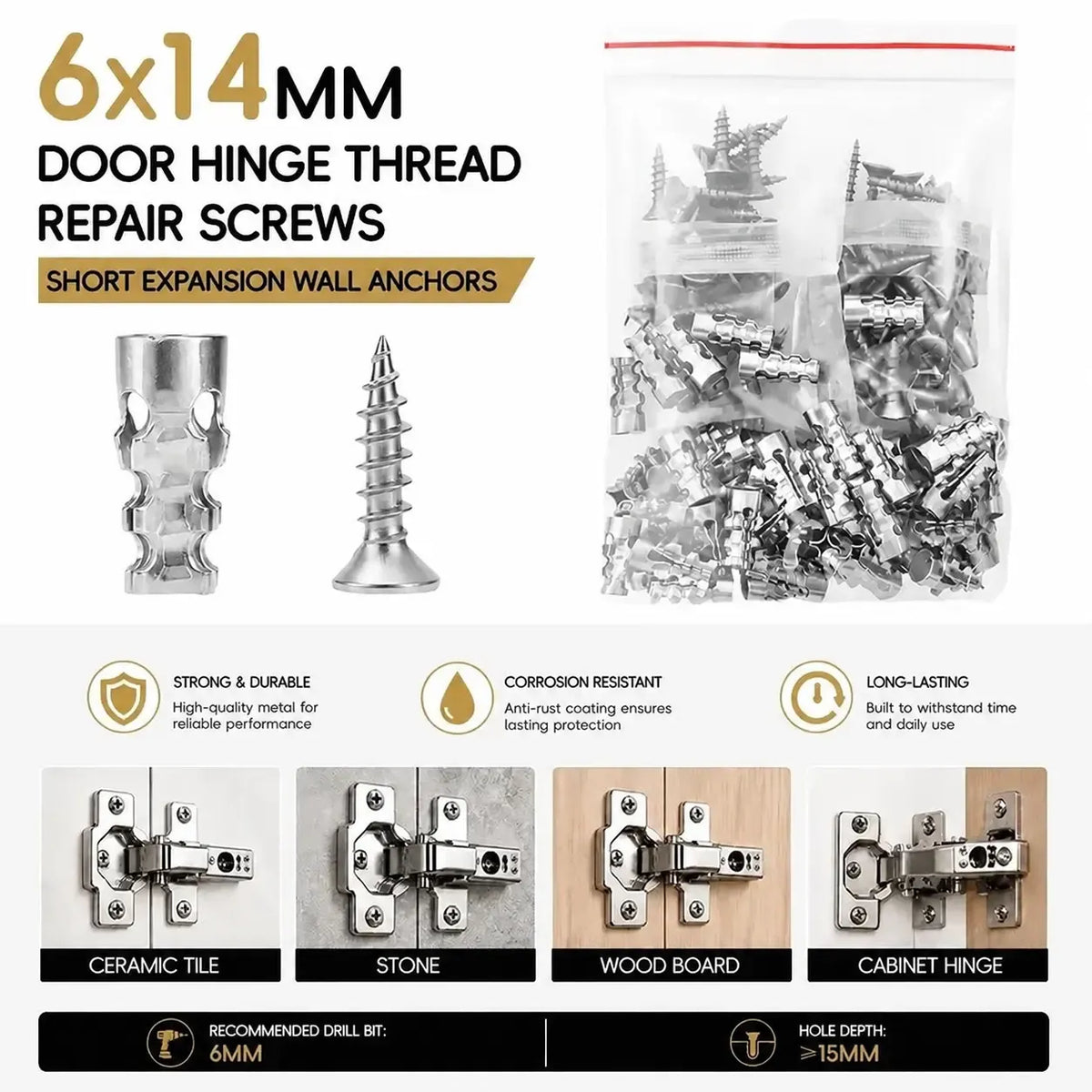 🔩 Save 50%! 🛠️ Self-Drilling Drywall Anchors – With screws & easy install ✨