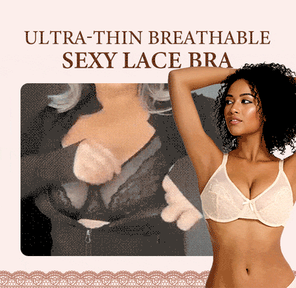 🖤Minimiser Effect, Full Cup Support👙 Mermaid Scales Lace Bra – Wide Side Bands & Adjustable Straps | Perfect for Full-Busted Women, Smooths Side Bulges ✨