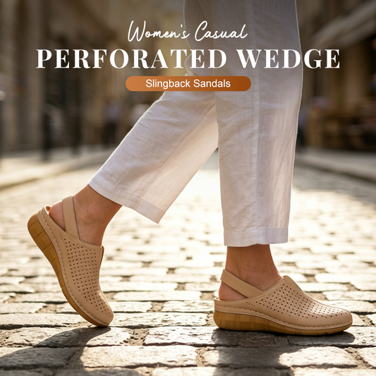 👡 Sandale Casual de Damă cu Pană, Perforate și cu Barete – Confort Respirabil și Stil Eficient ✨