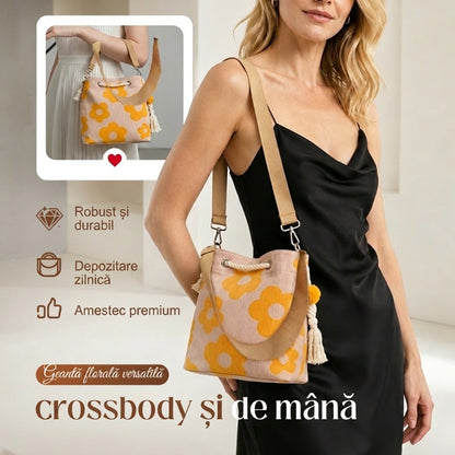 👜✨ Geantă Tip Găleată Croșetată pentru Femei – Stil Boho Chic și Eleganță Naturală! 🌸☀️