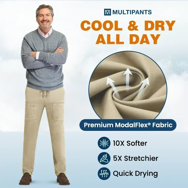 🏃Ultimate Stretch, Freedom to Move👖 MultiPants Stretchy Cargo Pants – Moisture-Wicking & Deep Crotch | Perfect for Active Lifestyle, Commute & Daily, All-Day Comfort ✨