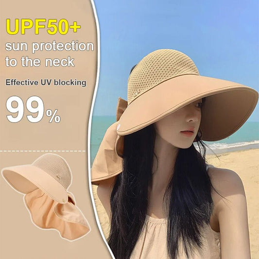👒☀️ Pălărie de Soare cu Bor Larg și Guler Detasabil – Protecție Totală & Design Aerisit! 🌸✨