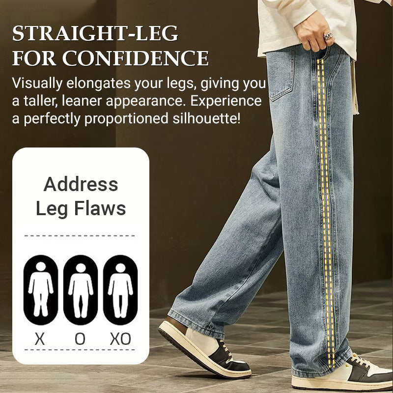 👖Loose Straight, Everyday Versatile🧵 Men's Loose Straight Jeans – Classic Fit | Perfect for Commute, Casual & Weekend Wear, Easy to Style ✨