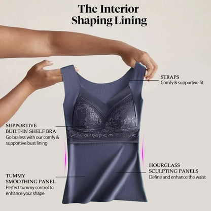 💖2-in-1 Built-in Bra, Wireless Comfort – Women's Thermal Camisole ✨