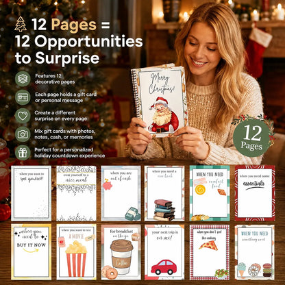 🎄🎁Christmas Sale 70% OFF!🎅DIY Spiral-Bound Christmas Gift Card Album with Surprise Pages👍