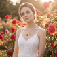🌹✨ Pandantiv Cruciulită cu Trandafir și Inimă Roșie – Un Cadou Perfect! 💖🎁