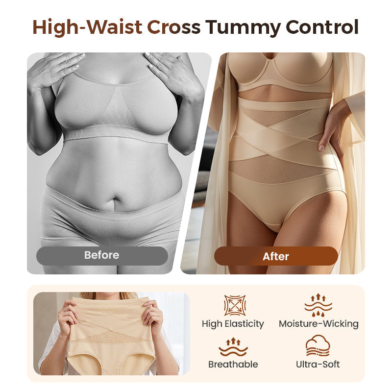 ☁️Seamless & Breathable, Everyday Comfort✨ Plus-Size High-Waist Tummy Control Panties – Soft & Skin-Friendly, No Marks ✨