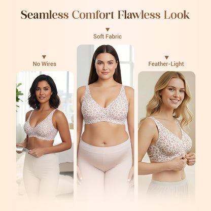🏆 Last Day Special Price £9.99 ! 💐Jelly Wireless Womens Comfortable Wireless Bras Push Up Bralettes Seamless Tshirts Bras Deep V Everyday Bras