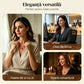 ✨ Colier elegant cu pandantiv în formă de trandafir roșu – accente de cristal, finisaj auriu ✨