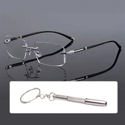 🔄Intelligent Zoom, Near & Far👓 Progressive Multifocal Reading Glasses – Aerospace TR90 & Titanium | Perfect for Reading, Phone & TV, No Need to Remove ✨