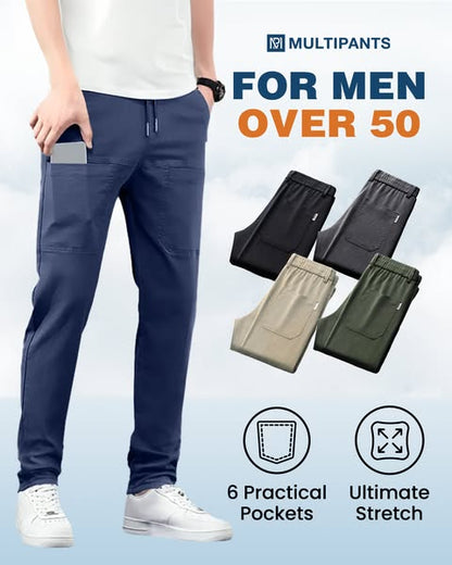 🏃Ultimate Stretch, Freedom to Move👖 MultiPants Stretchy Cargo Pants – Moisture-Wicking & Deep Crotch | Perfect for Active Lifestyle, Commute & Daily, All-Day Comfort ✨