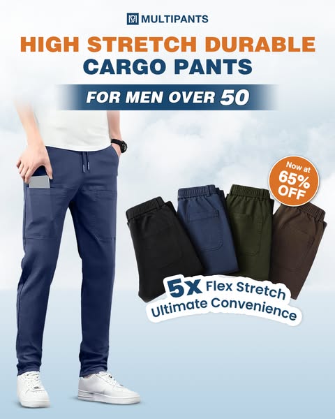 🏃Ultimate Stretch, Freedom to Move👖 MultiPants Stretchy Cargo Pants – Moisture-Wicking & Deep Crotch | Perfect for Active Lifestyle, Commute & Daily, All-Day Comfort ✨