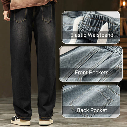 👖Loose Straight, Everyday Versatile🧵 Men's Loose Straight Jeans – Classic Fit | Perfect for Commute, Casual & Weekend Wear, Easy to Style ✨