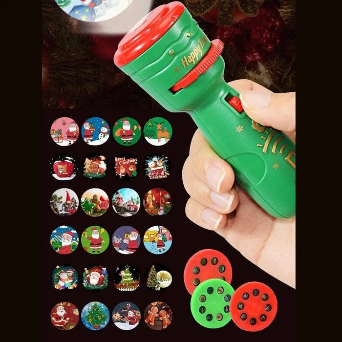 🎁Best Gift, Light Up Christmas🎅 Christmas Projection Flashlight – Santa, Elves, Reindeer & Snowmen | Perfect for Christmas Parties & Kids' Gifts, Warm Holiday Atmosphere ✨