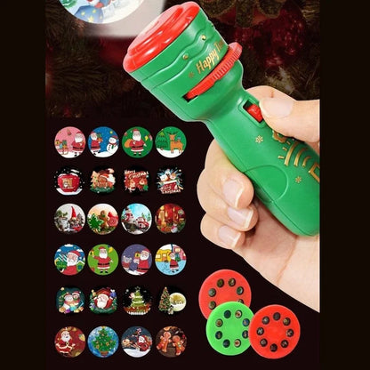 🎁Best Gift, Light Up Christmas🎅 Christmas Projection Flashlight – Santa, Elves, Reindeer & Snowmen | Perfect for Christmas Parties & Kids' Gifts, Warm Holiday Atmosphere ✨