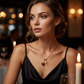 🌹✨ Pandantiv Cruciulită cu Trandafir și Inimă Roșie – Un Cadou Perfect! 💖🎁