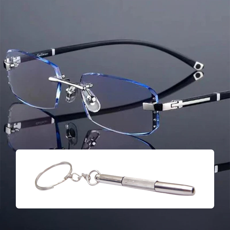 🔄Intelligent Zoom, Near & Far👓 Progressive Multifocal Reading Glasses – Aerospace TR90 & Titanium | Perfect for Reading, Phone & TV, No Need to Remove ✨