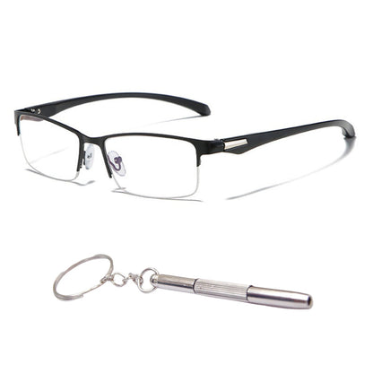 🔄Intelligent Zoom, Near & Far👓 Progressive Multifocal Reading Glasses – Aerospace TR90 & Titanium | Perfect for Reading, Phone & TV, No Need to Remove ✨