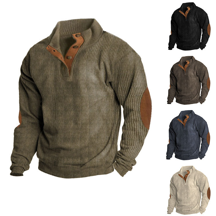 👔Plus-Size Friendly, Smart-Casual👕 Men's Cashmere Blend Long Sleeve Top – M-4XL & Fine Broadcloth