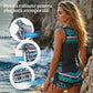 🩱 Tankini Damă 2 Piese cu Imprimeu | Costum de Baie Confortabil & Elegant 🌊✨