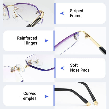 🔄Intelligent Zoom, Near & Far👓 Progressive Multifocal Reading Glasses – Aerospace TR90 & Titanium | Perfect for Reading, Phone & TV, No Need to Remove ✨