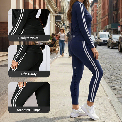 👕 Women's 2-Piece Long Sleeve Tracksuit Set – Minimalist Design, Easy to Style ✨