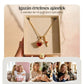 🌹✨ Pandantiv Cruciulită cu Trandafir și Inimă Roșie – Un Cadou Perfect! 💖🎁