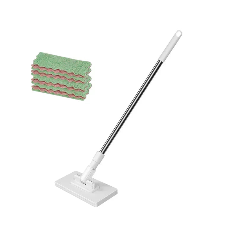 ⏳🔥LIMITED-TIME 50% OFF! ⏰🧹 Flat Mop with Stainless Steel Handle, comes with Reusable Washable Mop Cloths