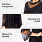 💝Rochii elegante negre cu mânecă 3/4 pentru femei