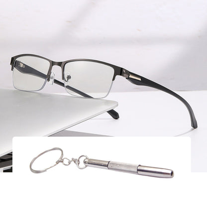 🔄Intelligent Zoom, Near & Far👓 Progressive Multifocal Reading Glasses – Aerospace TR90 & Titanium | Perfect for Reading, Phone & TV, No Need to Remove ✨