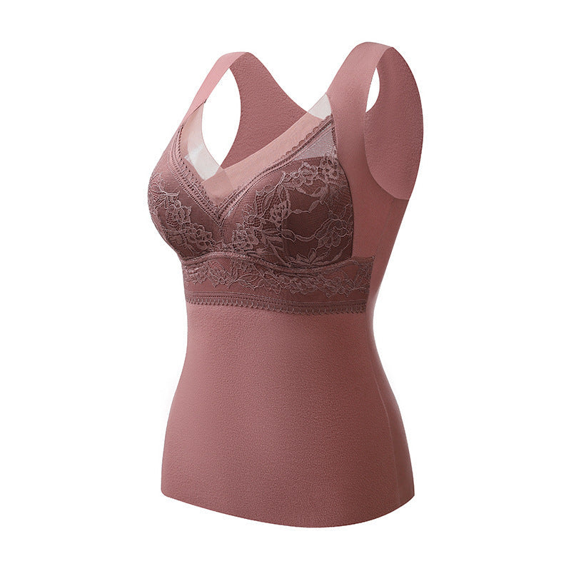 💖2-in-1 Built-in Bra, Wireless Comfort – Women's Thermal Camisole ✨