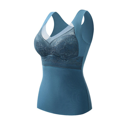 💖2-in-1 Built-in Bra, Wireless Comfort – Women's Thermal Camisole ✨