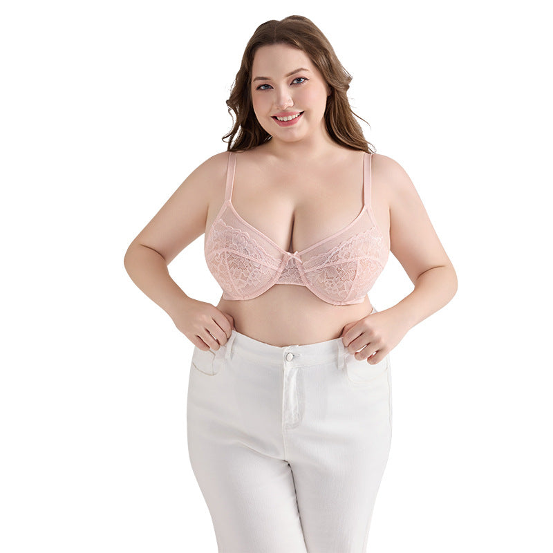 🖤Minimiser Effect, Full Cup Support👙 Mermaid Scales Lace Bra – Wide Side Bands & Adjustable Straps | Perfect for Full-Busted Women, Smooths Side Bulges ✨