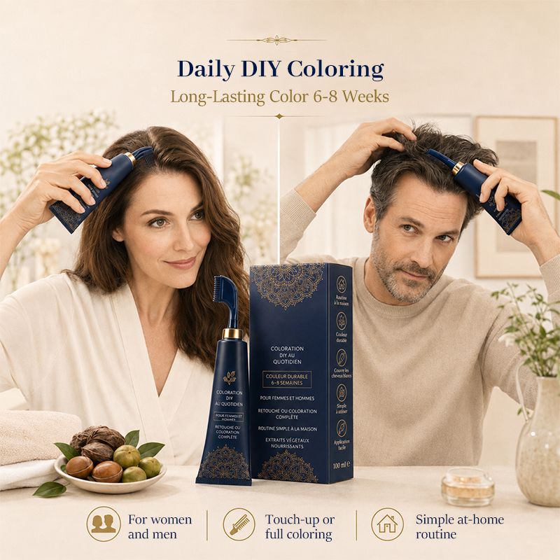 🛡️Ammonia-Free & Gentle, Plant-Based💇 Comb-In Hair Color – Sensitive Scalp Friendly | Perfect for Those Sensitive to Ammonia, Safe At-Home Coloring ✨
