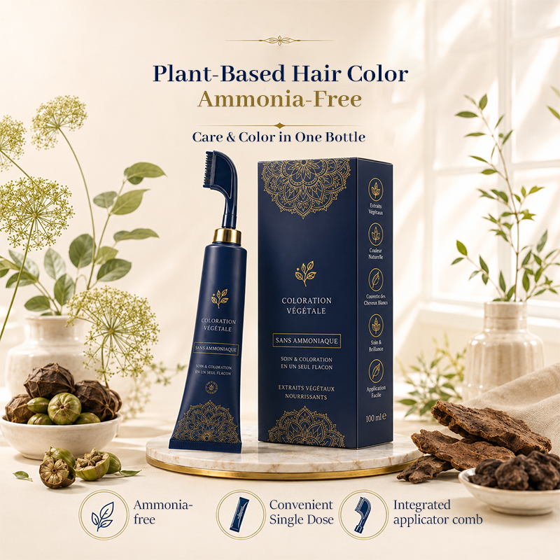 🛡️Ammonia-Free & Gentle, Plant-Based💇 Comb-In Hair Color – Sensitive Scalp Friendly | Perfect for Those Sensitive to Ammonia, Safe At-Home Coloring ✨